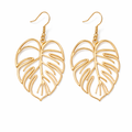 Gold Leaf Drop Earrings