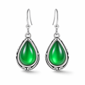 Emerald Green Teardrop Earrings