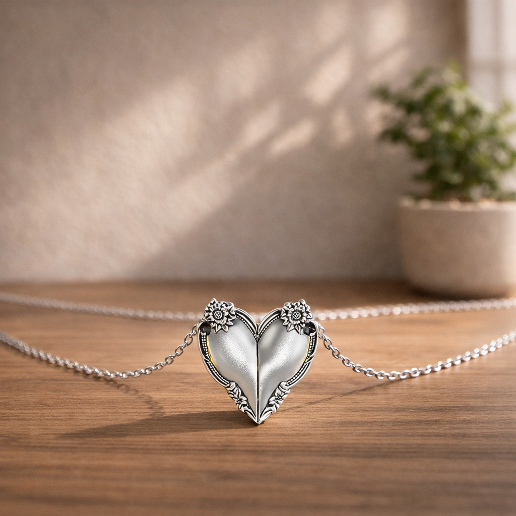 Vintage Heart Pendant Necklace