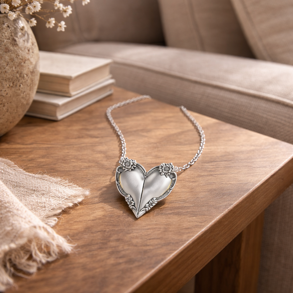 Vintage Heart Pendant Necklace